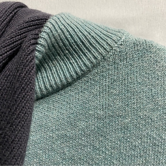 Sandwich_ Mint Green Hooded Open Front Cardigan Sweater Duster Pockets cozy M - Picture 14 of 14